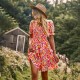 Diyun European and American Foreign Trade Amazon French Romantic Dress 2023 Spring/Summer Floral Long and Short sleeves Cake Diyun European and American Foreign Trade Amazon French Romantic Dress 2023 Spring/Summer Floral Long and Short sleeves Cake