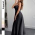 Diyun Cross-border Casual Vacation Mini Halter Slimming Long Dress for Women's wear Spring/Summer 2025 Amazon Independent Store