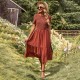 Diyun has developed and designed cross-border fashionable women's clothing for Europe and America. The Amazon big swing dress is elegant, flowing and slimming Diyun has developed and designed cross-border fashionable women's clothing for Europe and America. The Amazon big swing dress is elegant, flowing and slimming