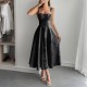 Diyun Cross-border European and American elegant style halter jacquard long dress for women's clothing 2025 summer Independent store on Amazon Diyun Cross-border European and American elegant style halter jacquard long dress for women's clothing 2025 summer Independent store on Amazon