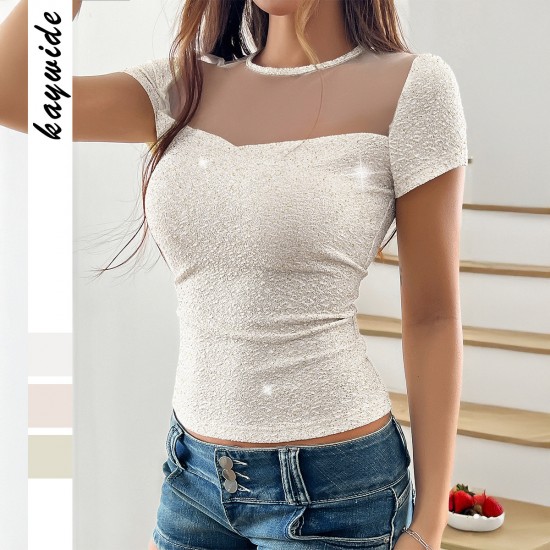 Diyun Cross-border European and American Y2K sexy style round-neck short-sleeved vest T-shirt women's clothing Spring/Summer 2025 Amazon Independent Store Diyun Cross-border European and American Y2K sexy style round-neck short-sleeved vest T-shirt women's clothing Spring/Summer 2025 Amazon Independent Store