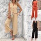 Diyun Cross-border Foreign Trade Fashion Women's Wear Amazon Spring/Summer 2024 Casual and Elegant Solid Color Vest Set