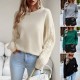 Diyun European and American cross-border Amazon round-neck sweater Women's 2023 Autumn/Winter Export Women's long-sleeved knitted sweater top Diyun European and American cross-border Amazon round-neck sweater Women's 2023 Autumn/Winter Export Women's long-sleeved knitted sweater top