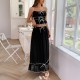 Diyun Cross-border Vacation and Leisure Seaside Atmosphere Fashion Two-piece Set for Women 2025 Summer Mini Halter Half-length Skirt Diyun Cross-border Vacation and Leisure Seaside Atmosphere Fashion Two-piece Set for Women 2025 Summer Mini Halter Half-length Skirt