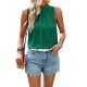 Diyun Cross-border Women's Clothing Amazon Spring/Summer 2024 Foreign trade Elegant semi-high neck solid color pullover sleeveless top Diyun Cross-border Women's Clothing Amazon Spring/Summer 2024 Foreign trade Elegant semi-high neck solid color pullover sleeveless top