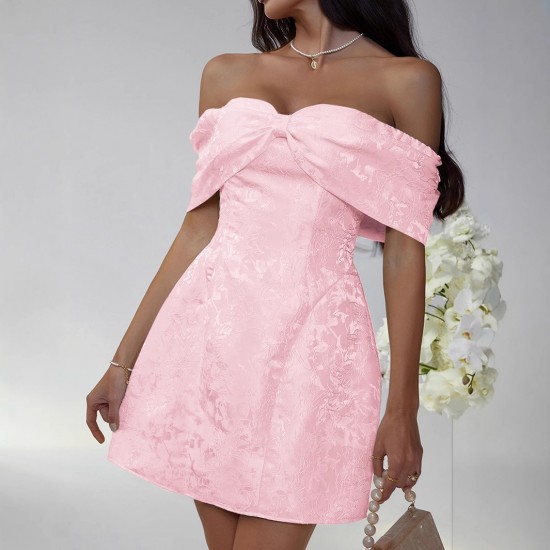Diyun Cross-border European and American party Evening Dress, Women's bow, socialite style strapless dress, Spring/Summer 2025 Amazon Diyun Cross-border European and American party Evening Dress, Women's bow, socialite style strapless dress, Spring/Summer 2025 Amazon