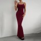 Di Yun designs the 2023 autumn/winter Kardashian ins sexy body-hugging and slimming knitted halter dress for European and American women Di Yun designs the 2023 autumn/winter Kardashian ins sexy body-hugging and slimming knitted halter dress for European and American women