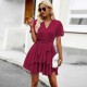Diyun European and American women's dress 2023 Spring/Summer European and American cross-border Amazon strappy solid color A-line skirt short skirt