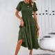 Diyun Cross-border Women's Clothing Amazon Spring/Summer 2025 Export Solid color, elegant style, hollowed-out dress Women's Independent Station Diyun Cross-border Women's Clothing Amazon Spring/Summer 2025 Export Solid color, elegant style, hollowed-out dress Women's Independent Station