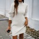 Diyun's European and American women's clothing cross-border Amazon 2024 Autumn/winter, elegant and stylish high-neck, body-hugging sweater dress Diyun's European and American women's clothing cross-border Amazon 2024 Autumn/winter, elegant and stylish high-neck, body-hugging sweater dress