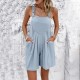 Diyun Amazon Cross-border European and American women's Clothing 2024 Spring/Summer Casual and Elegant solid color halter short one-piece pants Diyun Amazon Cross-border European and American women's Clothing 2024 Spring/Summer Casual and Elegant solid color halter short one-piece pants