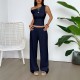 Diyun's European and American sporty, simple sleeveless vest, solid color long pants set for women's clothing Spring/Summer 2025 Amazon Independent Store Diyun's European and American sporty, simple sleeveless vest, solid color long pants set for women's clothing Spring/Summer 2025 Amazon Independent Store
