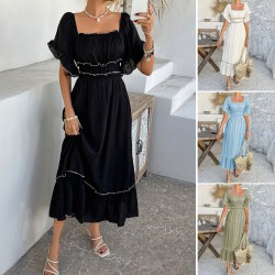Diyun European and American Cross-border 2025 Spring/Summer Bohemian Casual Vacation two-piece short-sleeved dress for children