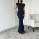 Di Yun's Spring/Summer 2025 cross-border Amazon dress for women is a sexy, slimming, off-the-shoulder short-sleeved one-step body-hugging dress Di Yun's Spring/Summer 2025 cross-border Amazon dress for women is a sexy, slimming, off-the-shoulder short-sleeved one-step body-hugging dress