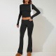 Diyun European and American Women's Clothing Amazon Cross-border 2024 Spring/Summer Export Casual Solid Color Slim Long-sleeved Knitted Pants Set Diyun European and American Women's Clothing Amazon Cross-border 2024 Spring/Summer Export Casual Solid Color Slim Long-sleeved Knitted Pants Set