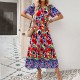 Diyun Cross-border European and American vacation Casual style printed dress Women's clothing Spring/Summer 2025 Amazon Independent Foreign Trade Station