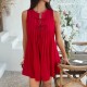 Di Yun's 2025 Spring/Summer cross-border European and American casual vacation style solid color, pleated sleeveless mini dress for children Di Yun's 2025 Spring/Summer cross-border European and American casual vacation style solid color, pleated sleeveless mini dress for children