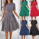 Diyun Cross-border Trade European and American women's clothing Amazon Spring/Summer 2025 Casual polka dot Tie Long Dress Diyun Cross-border Trade European and American women's clothing Amazon Spring/Summer 2025 Casual polka dot Tie Long Dress