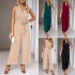 Diyun European and American cross-border Amazon sleeveless jumpsuit Women's 2023 Autumn/Winter Foreign Trade Women's Casual Commuting trousers