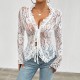 Diyun Cross-border Foreign Trade Women's Top Independent Station 2024 Spring/Summer Sexy and Fitted Long-sleeved Lace Trim top Diyun Cross-border Foreign Trade Women's Top Independent Station 2024 Spring/Summer Sexy and Fitted Long-sleeved Lace Trim top