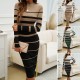 Diyun Cross-border Amazon Independent Station 2024 Autumn/Winter Women's Wear, elegant and fitted, color-blocking long-sleeved dress Diyun Cross-border Amazon Independent Station 2024 Autumn/Winter Women's Wear, elegant and fitted, color-blocking long-sleeved dress