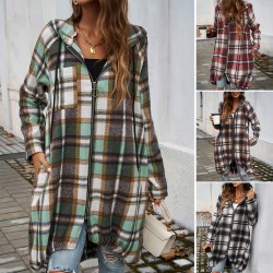 Diyun's European and American cross-border 2025 Spring/Summer Women's Amazon Casual Loose, color-blocking long-sleeved women's hooded coat