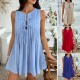 Di Yun's 2025 Spring/Summer cross-border European and American casual vacation style solid color, pleated sleeveless mini dress for children Di Yun's 2025 Spring/Summer cross-border European and American casual vacation style solid color, pleated sleeveless mini dress for children