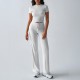 Diyun Cross-border Foreign Trade European and American Women's Clothing 2025 Spring/Summer Elegant Solid Color round neck Urban Casual Fashion Set for women Diyun Cross-border Foreign Trade European and American Women's Clothing 2025 Spring/Summer Elegant Solid Color round neck Urban Casual Fashion Set for women