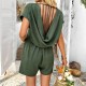 Di Yun's Spring/Summer 2025 cross-border Bohemian casual solid color sexy cut-out short-sleeved jumpsuit women's clothing Di Yun's Spring/Summer 2025 cross-border Bohemian casual solid color sexy cut-out short-sleeved jumpsuit women's clothing