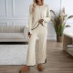 Diyun Cross-border Women's Clothing Set for Amazon 2024, a casual and elegant solid-color knitted long-sleeved woolen coat and pants set Diyun Cross-border Women's Clothing Set for Amazon 2024, a casual and elegant solid-color knitted long-sleeved woolen coat and pants set