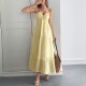 Diyun Cross-border Casual Vacation Style halter seaside Atmosphere Long Dress Women's clothing 2025 Spring/Summer Amazon