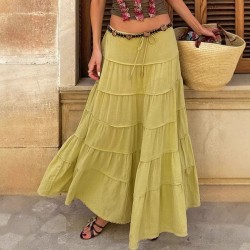 Diyun Cross-border European and American Vacation Casual Style A-line cake Skirt Women's clothing Spring/Summer 2025 Amazon Independent Store