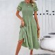 Diyun Cross-border Women's Clothing Amazon Spring/Summer 2025 Export Solid color, elegant style, hollowed-out dress Women's Independent Station Diyun Cross-border Women's Clothing Amazon Spring/Summer 2025 Export Solid color, elegant style, hollowed-out dress Women's Independent Station