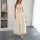 Diyun Cross-border European and American elegant style patchwork fashionable long dress women's clothing 2025 Summer Amazon Independent Station