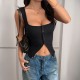 Diyun Cross-border European and American Y2K Hot Girl Style halter button sleeveless vest Women's clothing 2025 Summer Amazon Independent Store Diyun Cross-border European and American Y2K Hot Girl Style halter button sleeveless vest Women's clothing 2025 Summer Amazon Independent Store