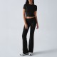 Diyun Cross-border European and American women's Clothing Amazon Spring/Summer 2025 Export Casual Solid Color Slimming Short-sleeved long Pants Set Diyun Cross-border European and American women's Clothing Amazon Spring/Summer 2025 Export Casual Solid Color Slimming Short-sleeved long Pants Set