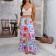 Diyun Cross-border Women's Clothing 2025 Spring/Summer European and American Bohemian vacation Style cotton print Versatile casual pants Diyun Cross-border Women's Clothing 2025 Spring/Summer European and American Bohemian vacation Style cotton print Versatile casual pants