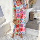 Diyun 2025 Spring/Summer Cross-border European and American Casual Bohemian vacation Style contrasting color printed wide-leg long pants set for women Diyun 2025 Spring/Summer Cross-border European and American Casual Bohemian vacation Style contrasting color printed wide-leg long pants set for women