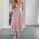 Diyun Cross-border European and American elegant style halter jacquard long dress for women's clothing 2025 summer Independent store on Amazon Diyun Cross-border European and American elegant style halter jacquard long dress for women's clothing 2025 summer Independent store on Amazon