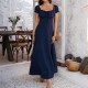Diyun European and American Foreign Trade 2025 Spring/Summer Elegant solid color French dress with pleated puffed sleeves for women Diyun European and American Foreign Trade 2025 Spring/Summer Elegant solid color French dress with pleated puffed sleeves for women