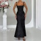 Diyun Cross-border European and American elegant evening dress, hip-hugging halter dress for children, Summer 2025 Amazon