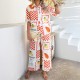 Diyun 2025 Spring/Summer Cross-border European and American Casual Bohemian vacation Style contrasting color printed wide-leg long pants set for women Diyun 2025 Spring/Summer Cross-border European and American Casual Bohemian vacation Style contrasting color printed wide-leg long pants set for women