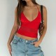 Diyun Cross-border Trade 2025 Spring/Summer European and American Sexy Hot Girl Y2K Lace patchwork cutout halter top