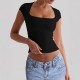 Diyun Cross-border European and American yoga wear, sports elastic slimming T-shirt women's clothing, Summer 2025 Amazon Independent foreign Trade Station Diyun Cross-border European and American yoga wear, sports elastic slimming T-shirt women's clothing, Summer 2025 Amazon Independent foreign Trade Station