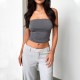 Diyun Cross-border Y2K sexy Women's Clothing Independent Station Amazon Spring/Summer 2024 Solid color tight short strapless top Diyun Cross-border Y2K sexy Women's Clothing Independent Station Amazon Spring/Summer 2024 Solid color tight short strapless top