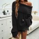 Diyun Cross-border Trade Women's top Amazon 2024 Autumn/Winter Loose solid color pullover long-sleeved sweater Diyun Cross-border Trade Women's top Amazon 2024 Autumn/Winter Loose solid color pullover long-sleeved sweater