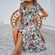 Diyun Cross-border Women's Dress Amazon Spring/Summer 2024 Foreign Trade Casual Vacation Printed high-waisted dress Diyun Cross-border Women's Dress Amazon Spring/Summer 2024 Foreign Trade Casual Vacation Printed high-waisted dress