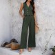 Diyun 2025 Spring/Summer Cross-border Amazon European and American Casual Commuting Vacation Style Solid color waistcoat wide-leg long pants set Diyun 2025 Spring/Summer Cross-border Amazon European and American Casual Commuting Vacation Style Solid color waistcoat wide-leg long pants set