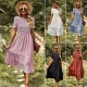 Diyun has developed and designed cross-border fashionable women's clothing for Europe and America. The Amazon big swing dress is elegant, flowing and slimming Diyun has developed and designed cross-border fashionable women's clothing for Europe and America. The Amazon big swing dress is elegant, flowing and slimming