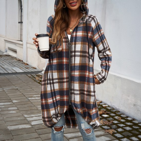 Diyun's European and American cross-border 2025 Spring/Summer Women's Amazon Casual Loose, color-blocking long-sleeved women's hooded coat Diyun's European and American cross-border 2025 Spring/Summer Women's Amazon Casual Loose, color-blocking long-sleeved women's hooded coat